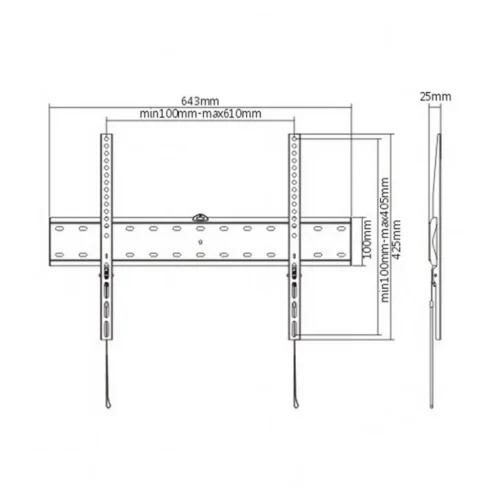Suport pentru televizor Gembird WM-70F-01, Negru