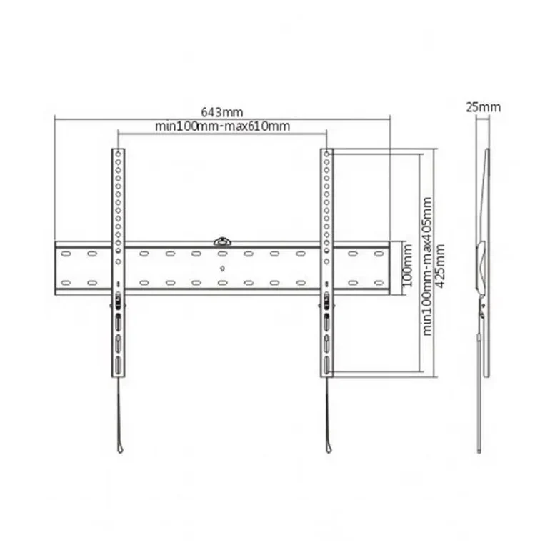 Suport pentru televizor Gembird WM-70F-01, Negru 2