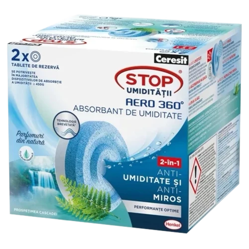 Осушитель воздуха Ceresit 4309 Rezerva Prospetimea Cascadei 2 x 450 g