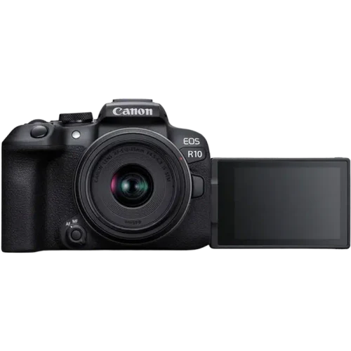 Беззеркальный фотоаппарат Canon EOS R10 & RF-S 18-45mm f/4.5-6.3 IS STM KIT, Чёрный