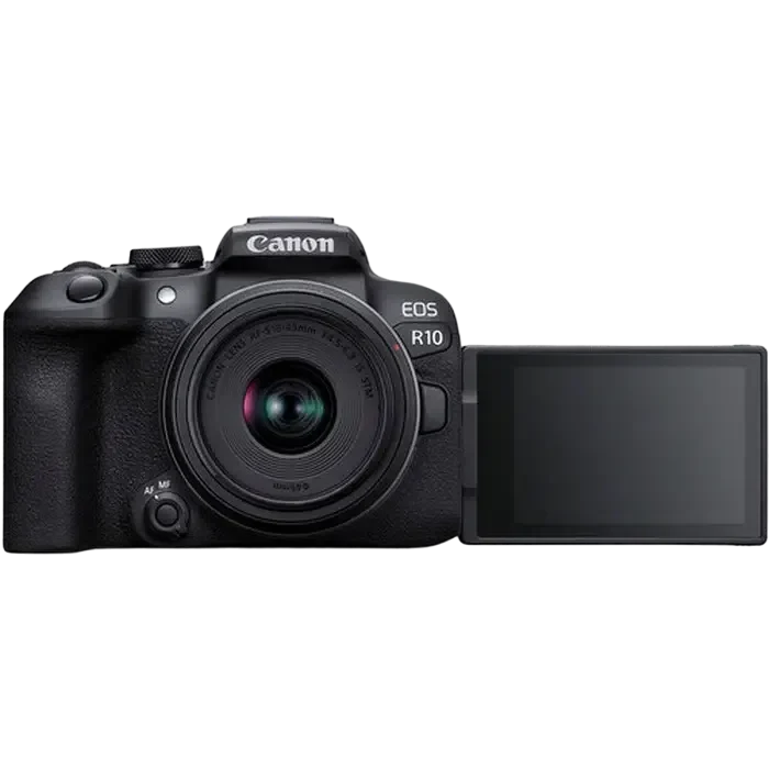 Беззеркальный фотоаппарат Canon EOS R10 & RF-S 18-45mm f/4.5-6.3 IS STM KIT, Чёрный 6