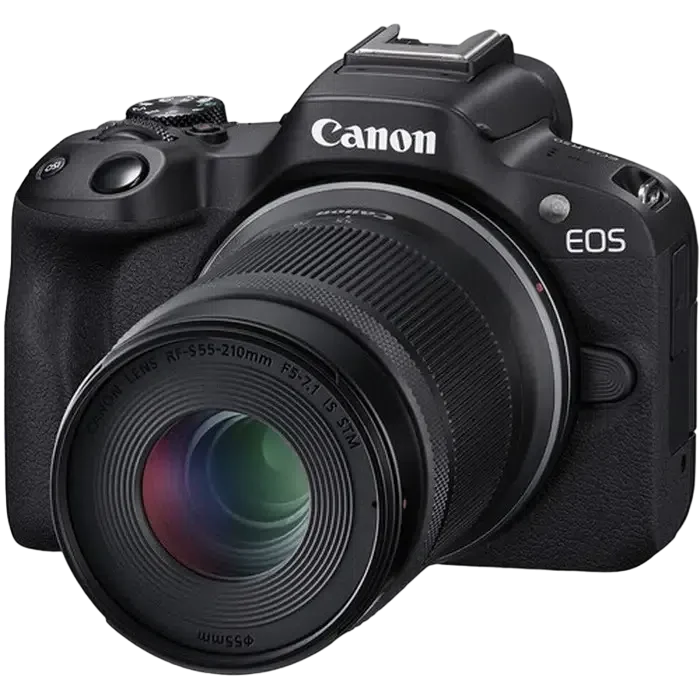 Aparat Foto Mirrorless Canon EOS R50 Blac & RF-S 18-45mm & RF-S 55-210mm KIT, Negru 11