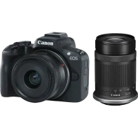 Aparat Foto Mirrorless Canon EOS R50 Blac & RF-S 18-45mm & RF-S 55-210mm KIT, Negru 10