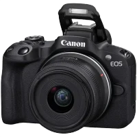 Aparat Foto Mirrorless Canon EOS R50 Blac & RF-S 18-45mm & RF-S 55-210mm KIT, Negru