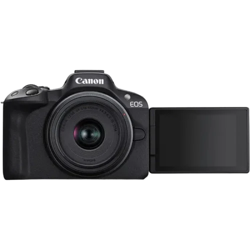 Беззеркальный фотоаппарат Canon EOS R50 Blac & RF-S 18-45mm & RF-S 55-210mm KIT, Чёрный