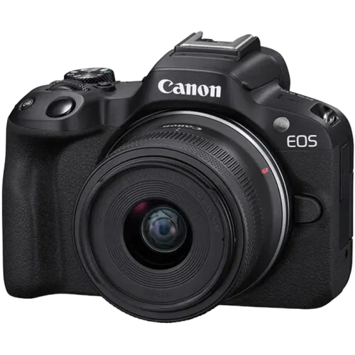 Беззеркальный фотоаппарат Canon EOS R50 Black & RF-S 18-45mm f/4.5-6.3 IS STM KIT, Чёрный