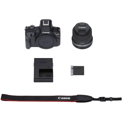 Беззеркальный фотоаппарат Canon EOS R50 Black & RF-S 18-45mm f/4.5-6.3 IS STM KIT, Чёрный