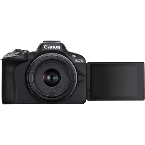 Беззеркальный фотоаппарат Canon EOS R50 Black & RF-S 18-45mm f/4.5-6.3 IS STM KIT, Чёрный