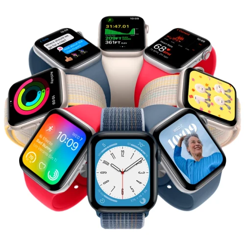 Apple Watch 8 MNU93 41mm, Starlight Almn Case Midnight Sport Band GPS