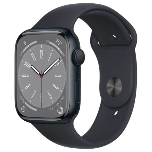 Apple Watch 8 MNUJ3 45mm, Midnight Almn Case Midnight Sport Band GPS