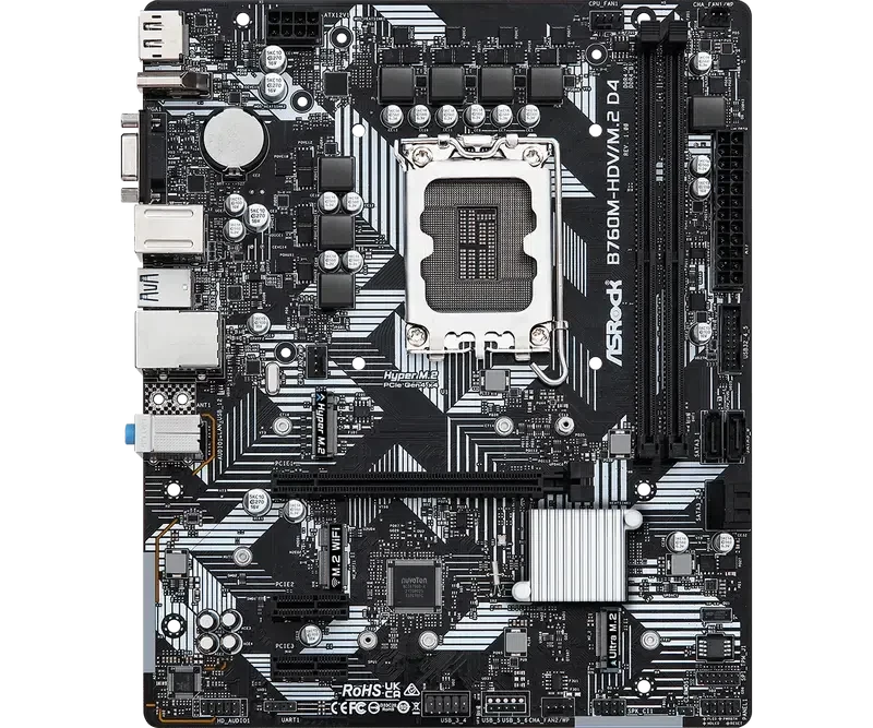Placă de bază ASRock B760M-HDV/M.2 D4, Black 2