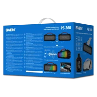 Портативная колонка SVEN PS-360, Чёрный 9