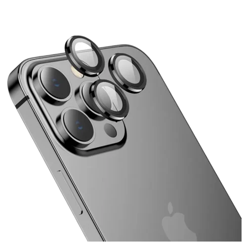 HOCO V12 3D Eagle eye metal lens film Black for iPhone 14 Series