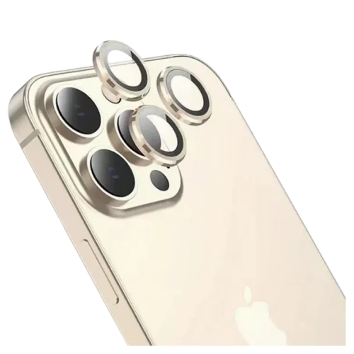 HOCO V12 3D Eagle eye metal lens film Gold for iPhone 14 Series