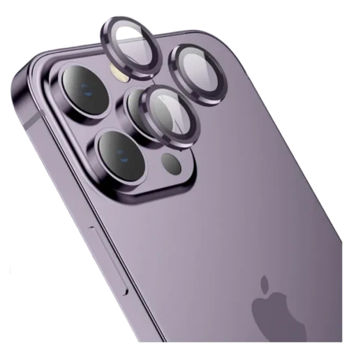 HOCO V12 3D Eagle eye metal lens film Purple for iPhone 14 Series