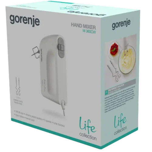 Миксер ручной Gorenje M360CW,  White