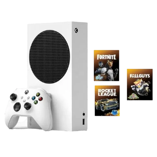 Игровая консоль Microsoft Xbox Series S, Белый, Fortnite, Fall Guys, Rocket League Bundle