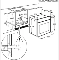 Электрический духовой шкаф Electrolux EOF5C50BZ, Черный 4
