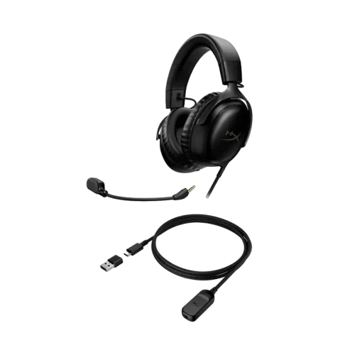 Căști HyperX Cloud III, Cu fir, Negru