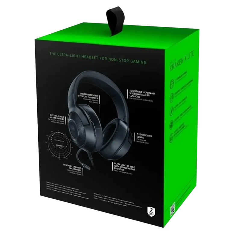 Căști Razer Kraken X Lite, Cu fir, Negru 7
