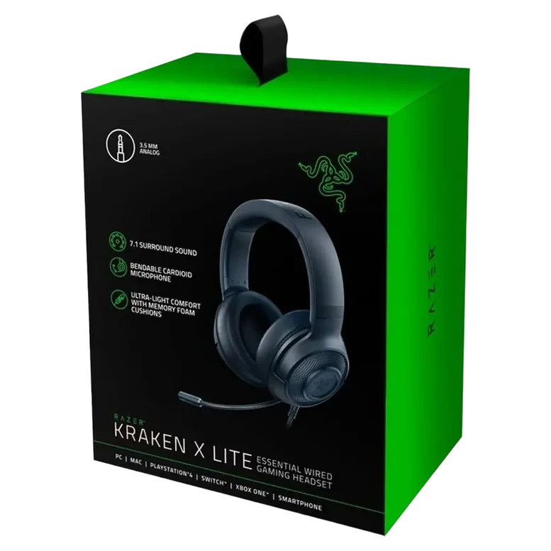 Căști Razer Kraken X Lite, Cu fir, Negru 6