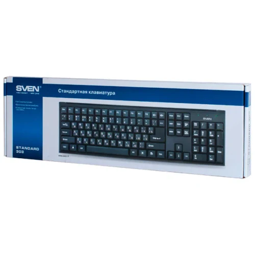 Клавиатура Sven Standard 303, Проводная, Черный