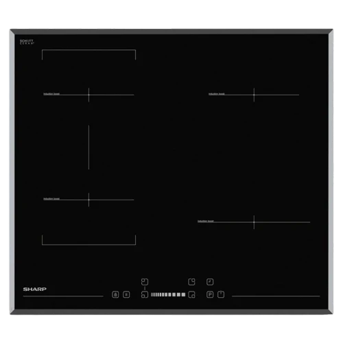 Plită încorporabilă cu inducție Sharp KH-6I27NS0I-EU, Black