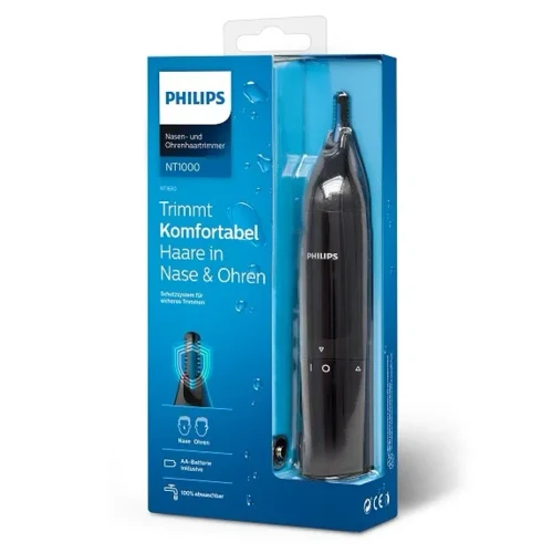 Триммер для носа и ушей Philips NT1650/16, Black