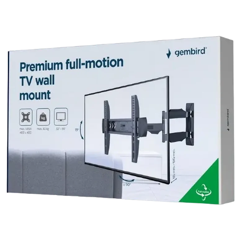 Suport pentru televizor Gembird WM-55ST-02, Negru 7