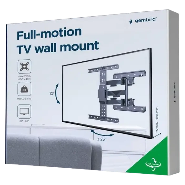 Кронштейн для телевизора Gembird WM-65ST-01, Черный 2