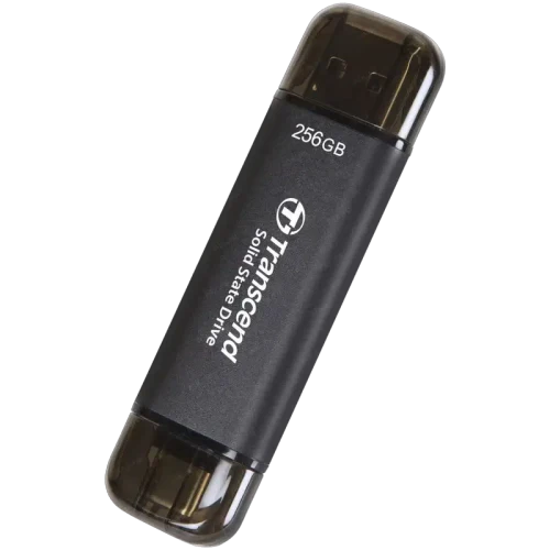 SSD portabil extern Transcend ESD310C, 256GB, Negru