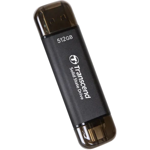 Внешний портативный SSD накопитель Transcend ESD310C, 512 GB, Чёрный