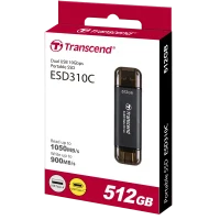 SSD portabil extern Transcend ESD310C, 512 GB, Negru 4
