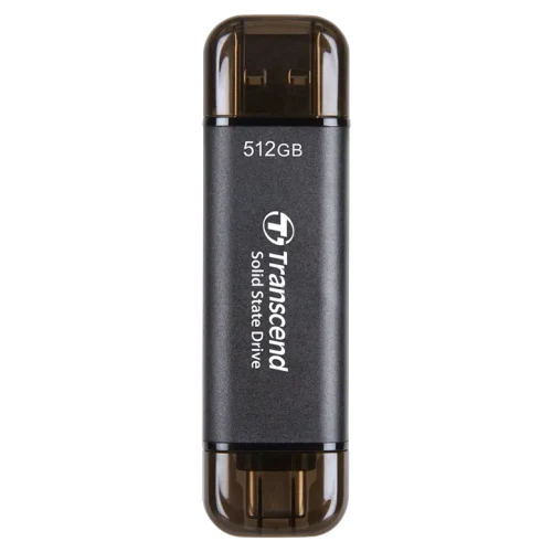 Внешний портативный SSD накопитель Transcend ESD310C, 512 GB, Чёрный
