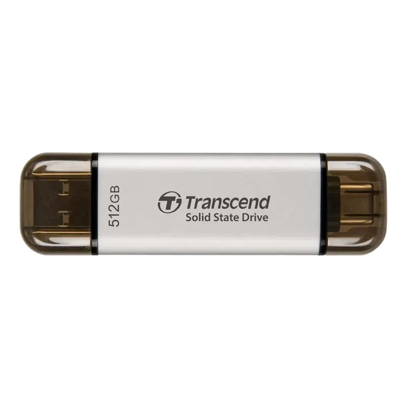 SSD portabil extern Transcend ESD310S, 512 GB, Argintiu 2
