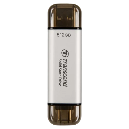 Внешний портативный SSD накопитель Transcend ESD310S, 512 GB, Серебристый