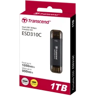 Внешний портативный SSD накопитель Transcend ESD310C, 1 ТБ, Чёрный 4