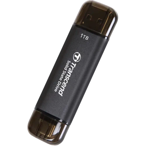 Внешний портативный SSD накопитель Transcend ESD310C, 1 ТБ, Чёрный
