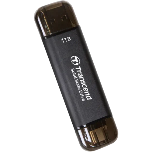 Внешний портативный SSD накопитель Transcend ESD310C, 1 ТБ, Чёрный