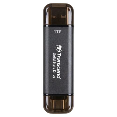Внешний портативный SSD накопитель Transcend ESD310C, 1 ТБ, Чёрный