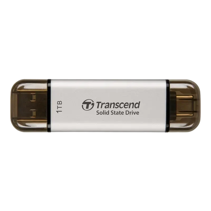 SSD portabil extern Transcend ESD310S, 1 TB, Argintiu 2