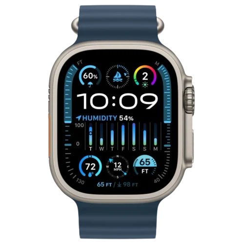 Apple Watch Ultra 2 GPS 49mm Titanium Beige Silicon Blue