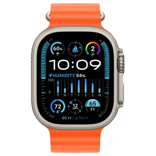 Apple Watch Ultra 2 GPS 49mm Titanium Beige Silicon Orange