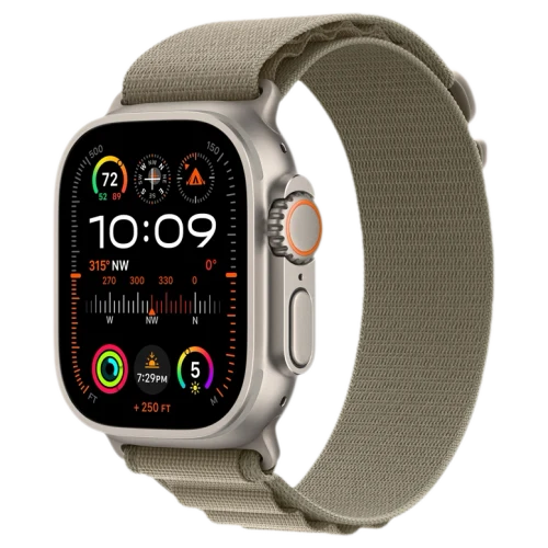 Apple Watch Ultra 2 GPS 49mm Titanium Beige Alpine loop Olive