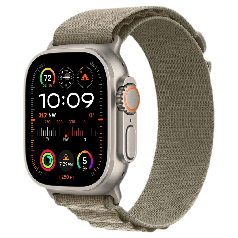 Apple Watch Ultra 2 GPS 49mm Titanium Beige Alpine loop Olive 2