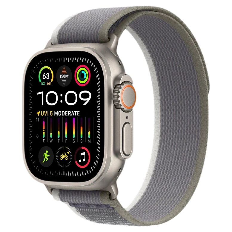 Apple Watch Ultra 2 GPS 49mm Titanium Beige Trail Loop Green/Gray 2