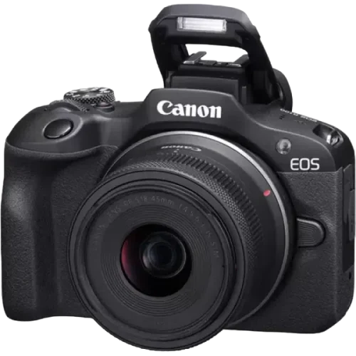 Aparat Foto Mirrorless Canon EOS R100 Black & RF-S 18-45mm f/4.5-6.3 IS STM KIT, Negru
