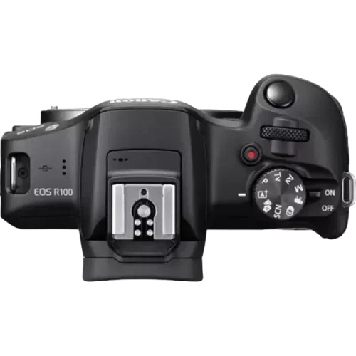Aparat Foto Mirrorless Canon EOS R100 Black & RF-S 18-45mm f/4.5-6.3 IS STM KIT, Negru