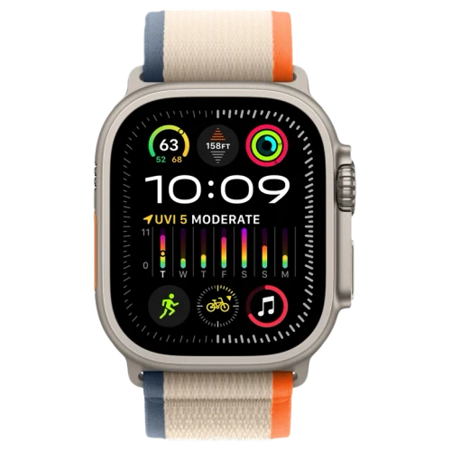 Apple Watch Ultra 2 GPS 49mm Titanium Beige Trail loop Orange/Beige
