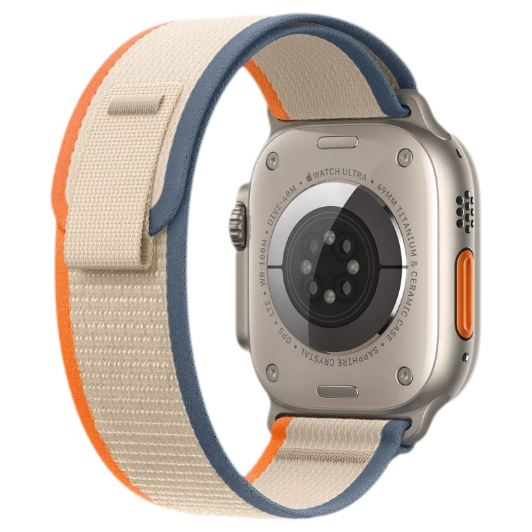 Apple Watch Ultra 2 GPS 49mm Titanium Beige Trail loop Orange/Beige 3